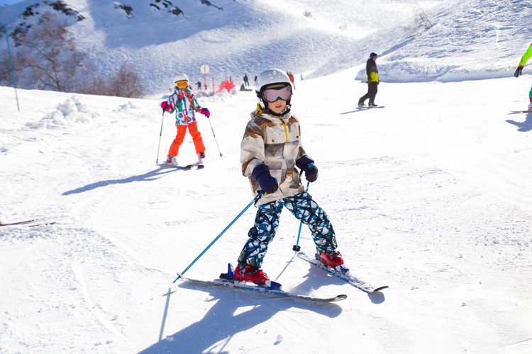 Boy Skiing At One Of The Best All-Inclusive Family Resorts In The Us
