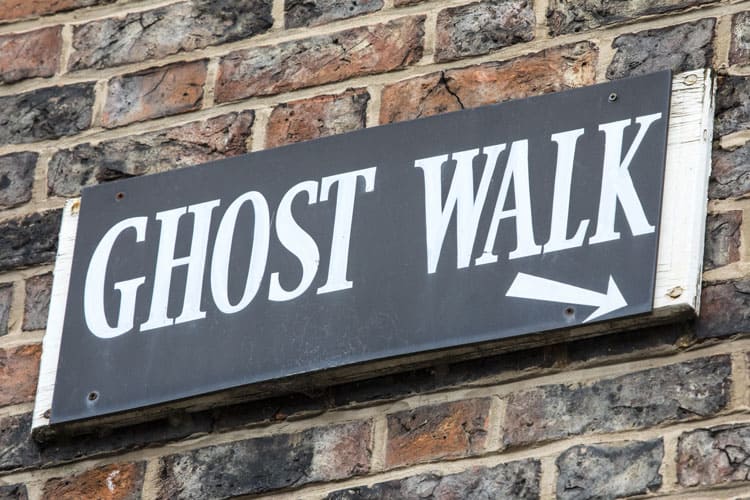 Ghost Tour Walking Sign