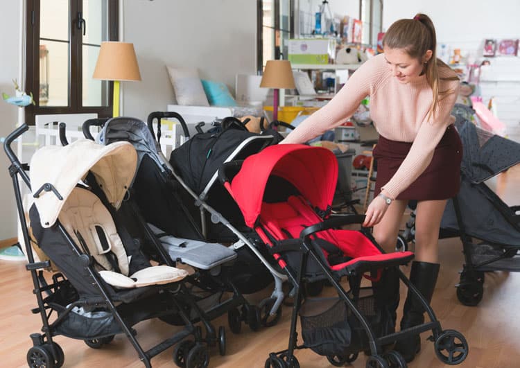 mom shopping for baby products