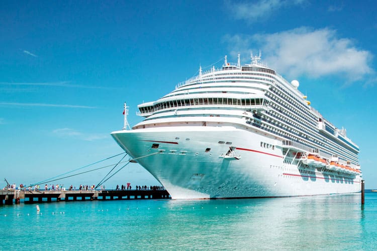 cruise ship in the bay