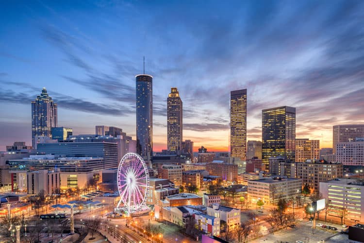City Skyline Of Atlanta Georgia
