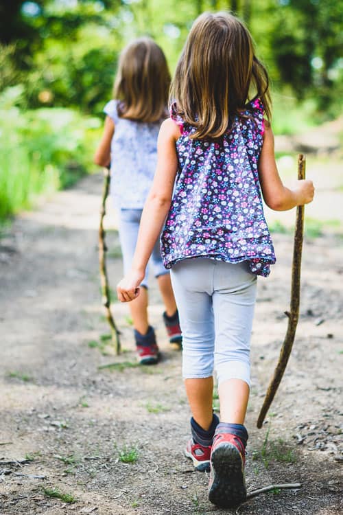girls on a backpacking adventure