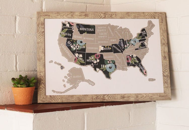 scratch off map for mom gift