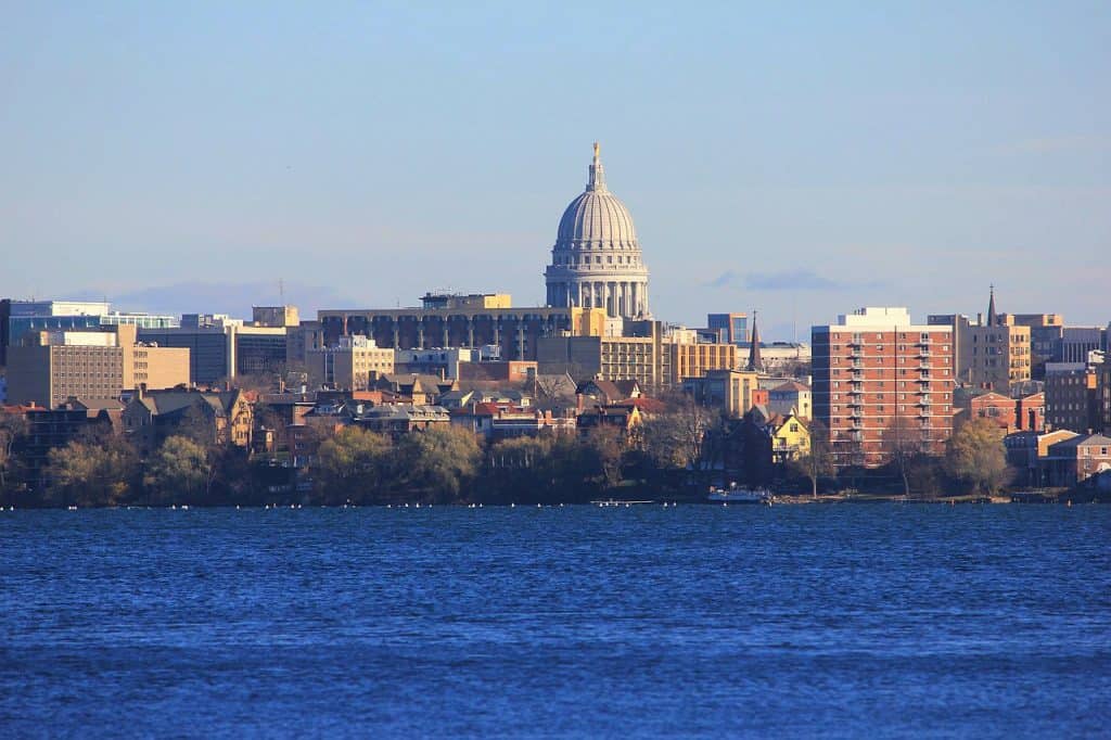 Madison Wisconsin City Skyline