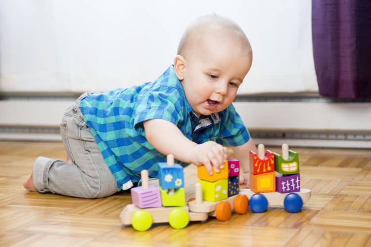 Baby Playing With Blocks