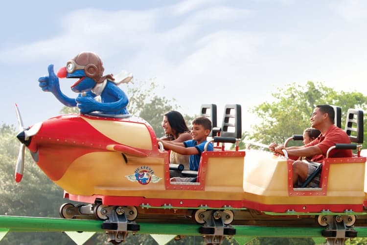 Riding Roller Coaster At Busch Gardens
