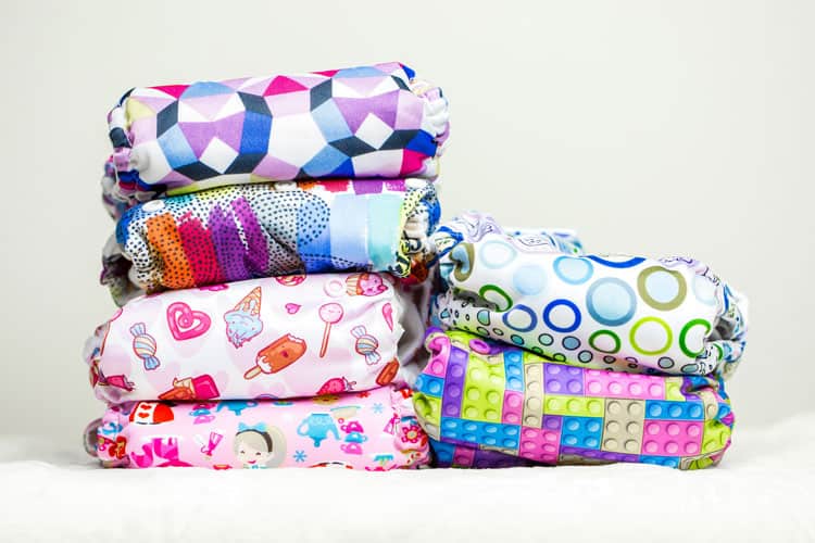 cloth diapers with cute patterns