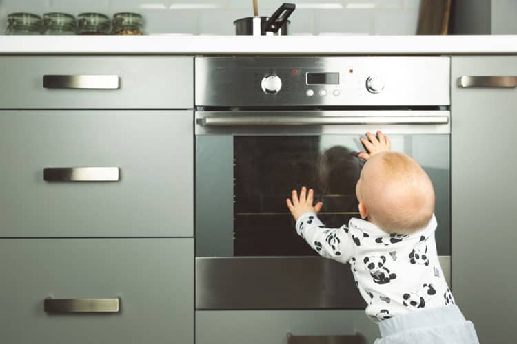 baby proofing the kitchen stove