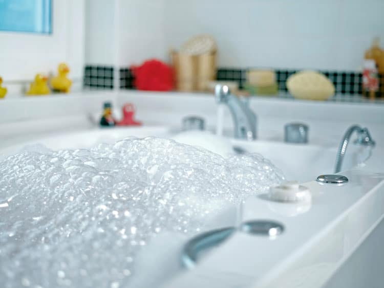 Bathtub Filled With Bubbles
