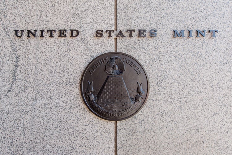 United States Mint Sign In Philadelphia