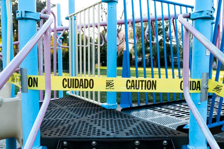 Playground Closed Due To Covid