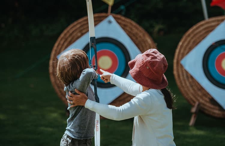 Child Practicing Archery