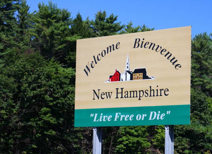 New Hampshire Welcome Sign