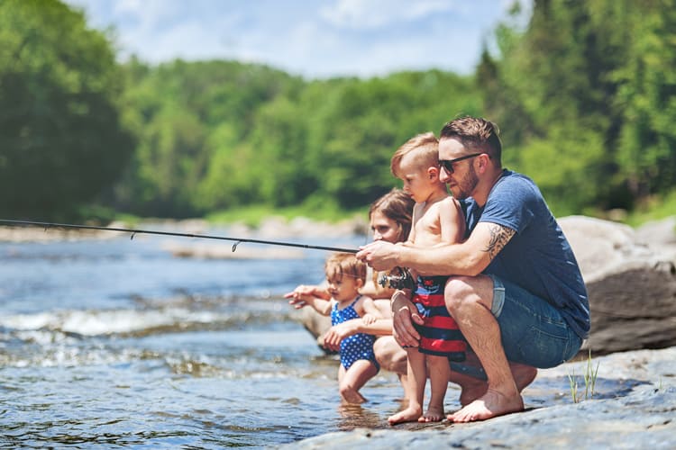 Family Fishing Together