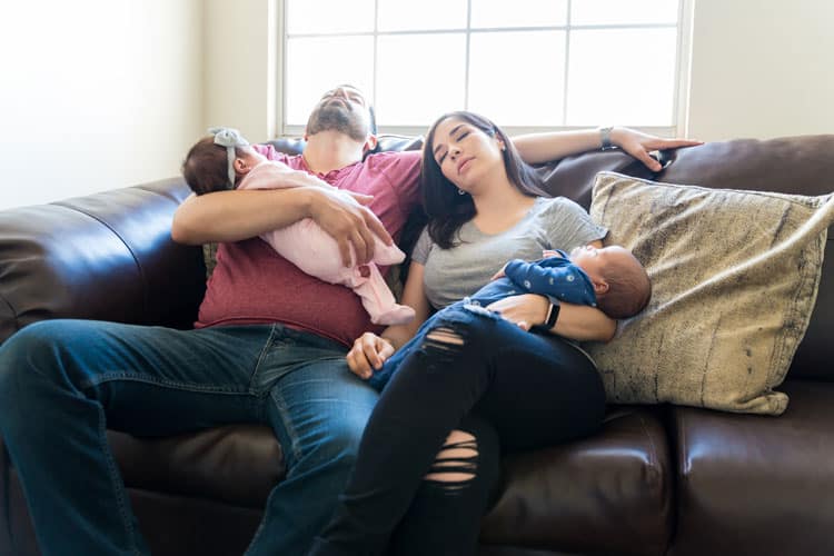 Tired Parents From Dealing With 4-Month Sleep Regression