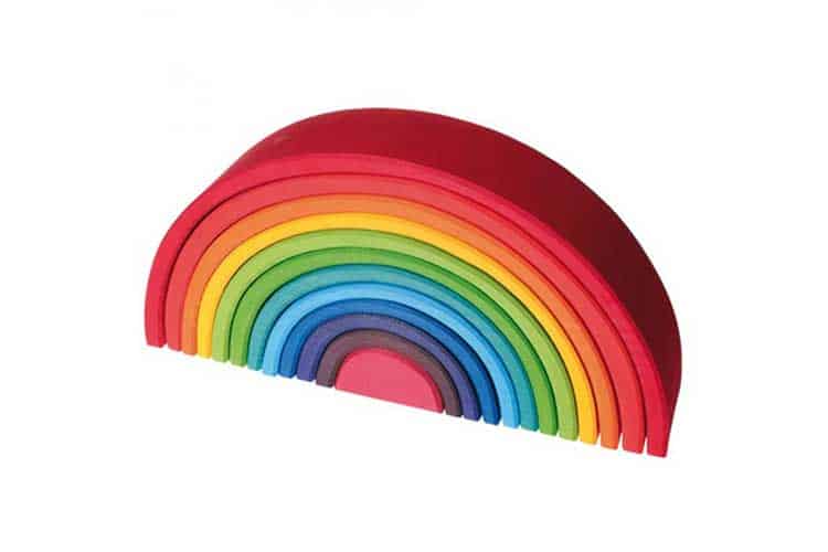 Wooden Rainbow Stacking Tunnel