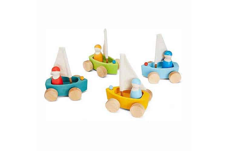Wooden Toy Sailboats